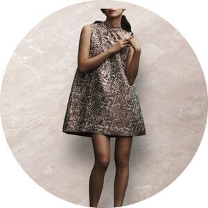 NWT Sunday in Brooklyn Brocade Back Bow Mini Shift Dress Women's Small